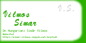 vilmos simar business card